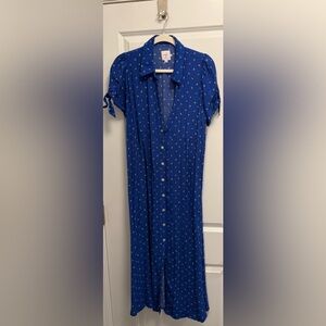 The Nines by HATCH Royal Blue Midi Maternity Dress